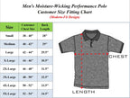 Men's Dry Fit Moisture-Wicking Polo Shirt (S-5XL): Red / L