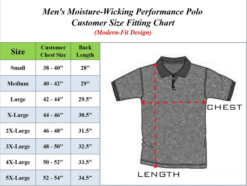 Men's Dry Fit Moisture-Wicking Polo Shirt (S-5XL): Royal / XL