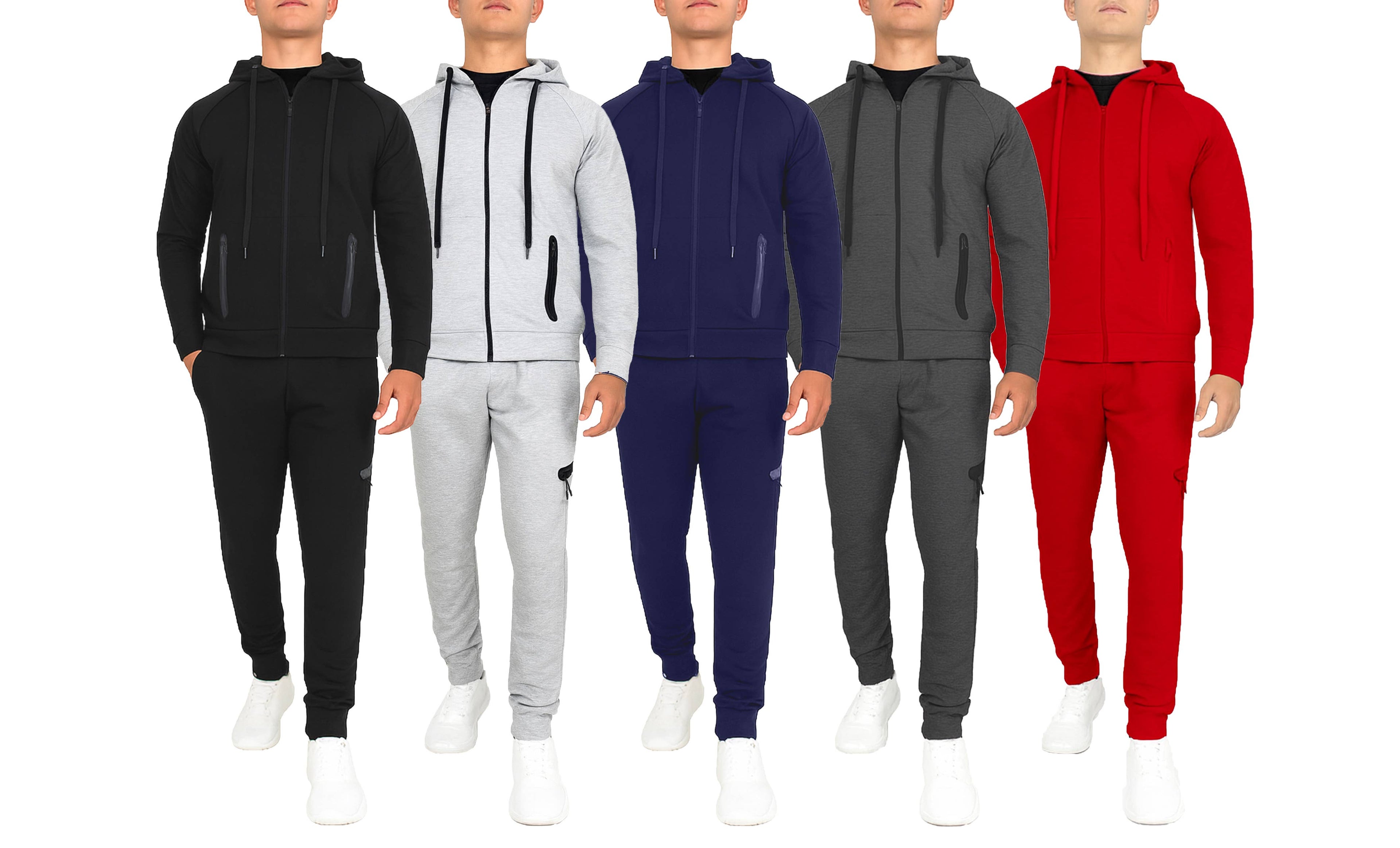 2-Piece Men's Tech Fleece Hoodie & Jogger Set (S-3XL): Black / XL
