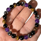 Natural Tiger Eye Imitation Amethyst Smoked Quartz Bracelet Cheap Exquisite Gift Bracelet