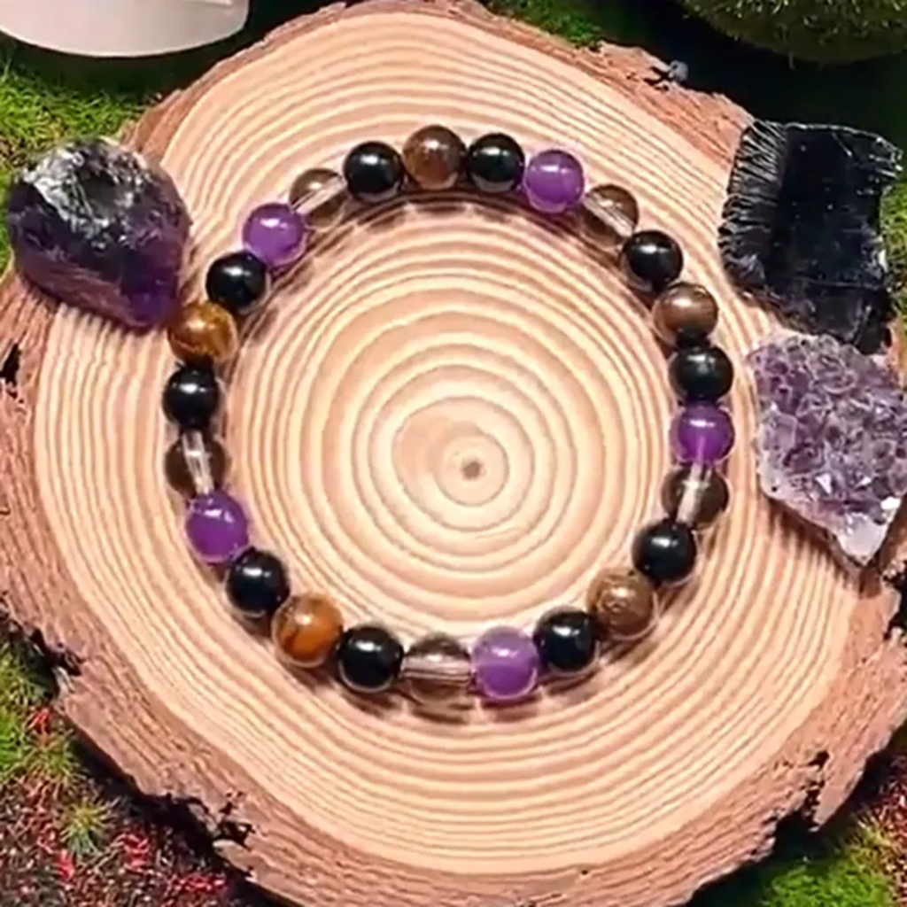Natural Tiger Eye Imitation Amethyst Smoked Quartz Bracelet Cheap Exquisite Gift Bracelet