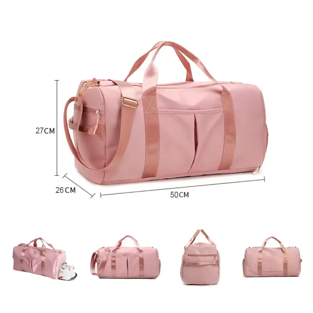 Racasagi Oxford Fashion Lightweight Large Capacity Sport Gym Fitness Yoga Bag with Shoe Compartment