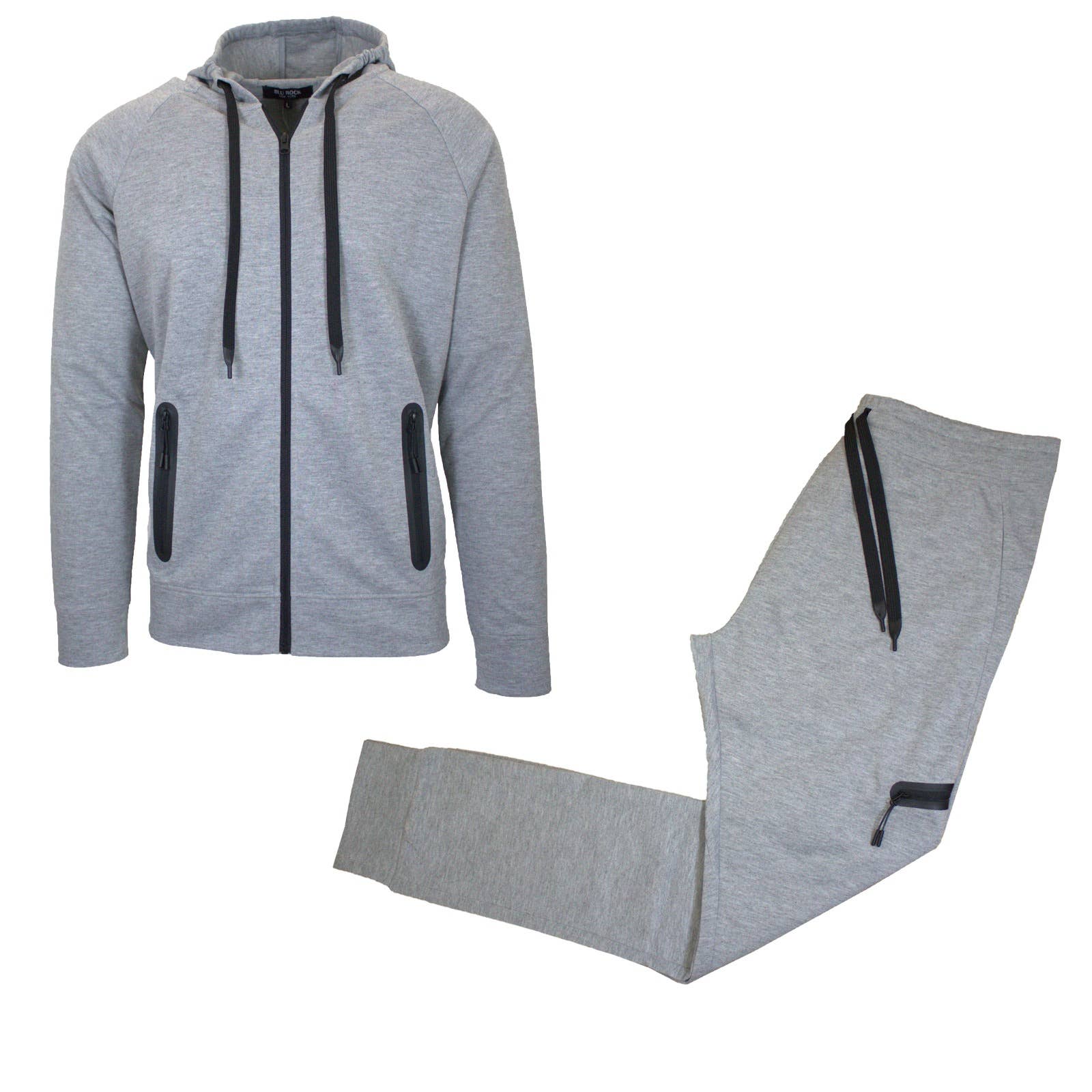 2-Piece Men's Tech Fleece Hoodie & Jogger Set (S-3XL): Black / XL