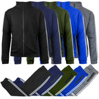Men's Tech Fleece Sweatshirt And Jogger 2 Piece Set: Royal / S