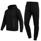 2-Piece Men's Tech Fleece Hoodie & Jogger Set (S-3XL): Black / XL