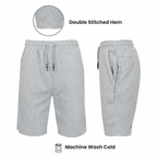 Men's Tech Fleece Jogger Lounge Shorts W Zip Pocket (S-5X): Black / S