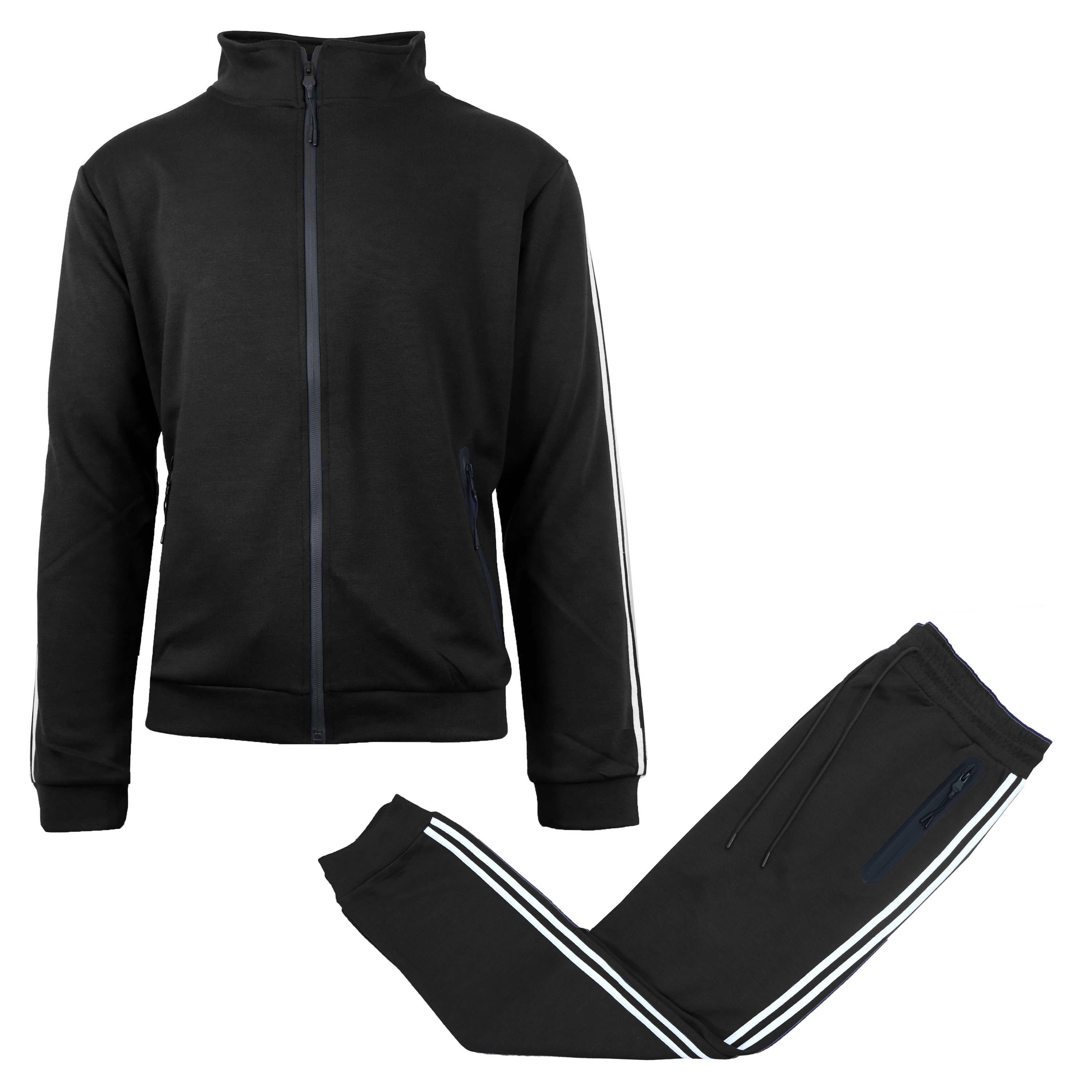 Men's Tech Fleece Sweatshirt And Jogger 2 Piece Set: Royal / XL