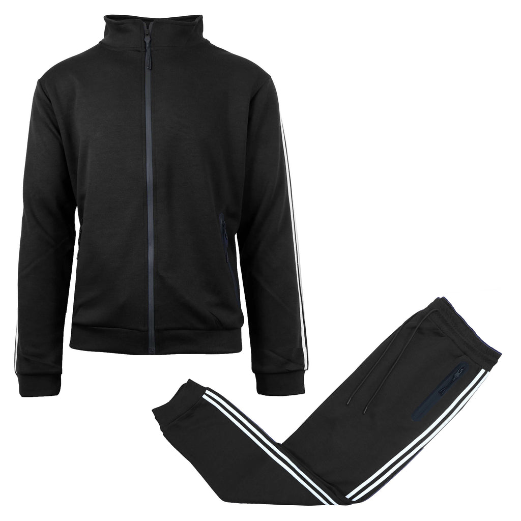 Men's Tech Fleece Sweatshirt And Jogger 2 Piece Set: Royal / L