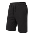 Men's Tech Fleece Jogger Lounge Shorts W Zip Pocket (S-5X): Black / S