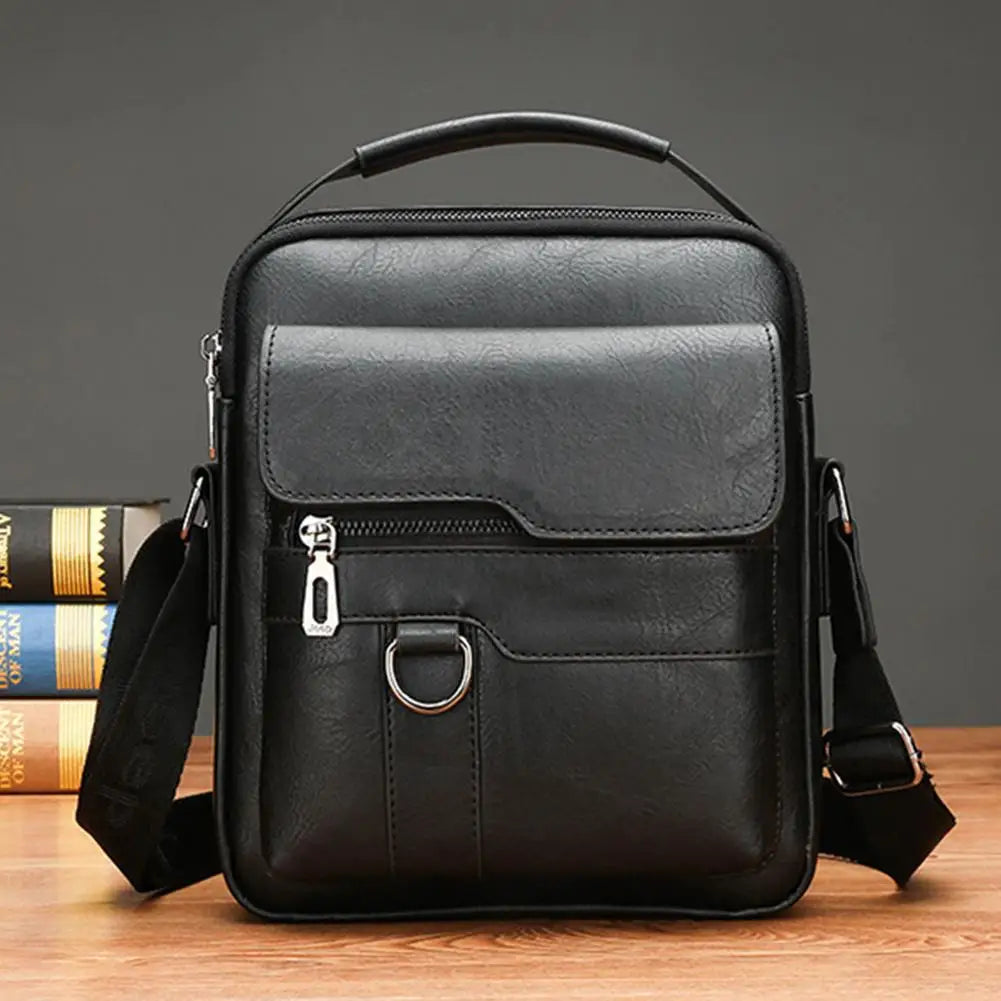 Crossbody Bag Shoulder Bags Vintage Men Handbags Large Capacity PU Leather Bag For Man Tote Bag Motorcycle Shoulder Bag