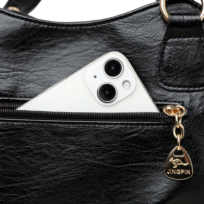 Genuine Brand Leather Women Handbag Luxury Designer Shoulder Crossbody Bags Ladies Purse Messenger Tote Bag Female Commuting Bag
