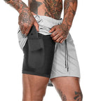 Men new Running Shorts 2 In 1 Double-deck Sport Shorts Sportswear Gym Fitness Short Pants Training Jogging Bottom Men's Clothing