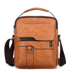 Crossbody Bag Shoulder Bags Vintage Men Handbags Large Capacity PU Leather Bag For Man Tote Bag Motorcycle Shoulder Bag
