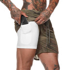 Men new Running Shorts 2 In 1 Double-deck Sport Shorts Sportswear Gym Fitness Short Pants Training Jogging Bottom Men's Clothing