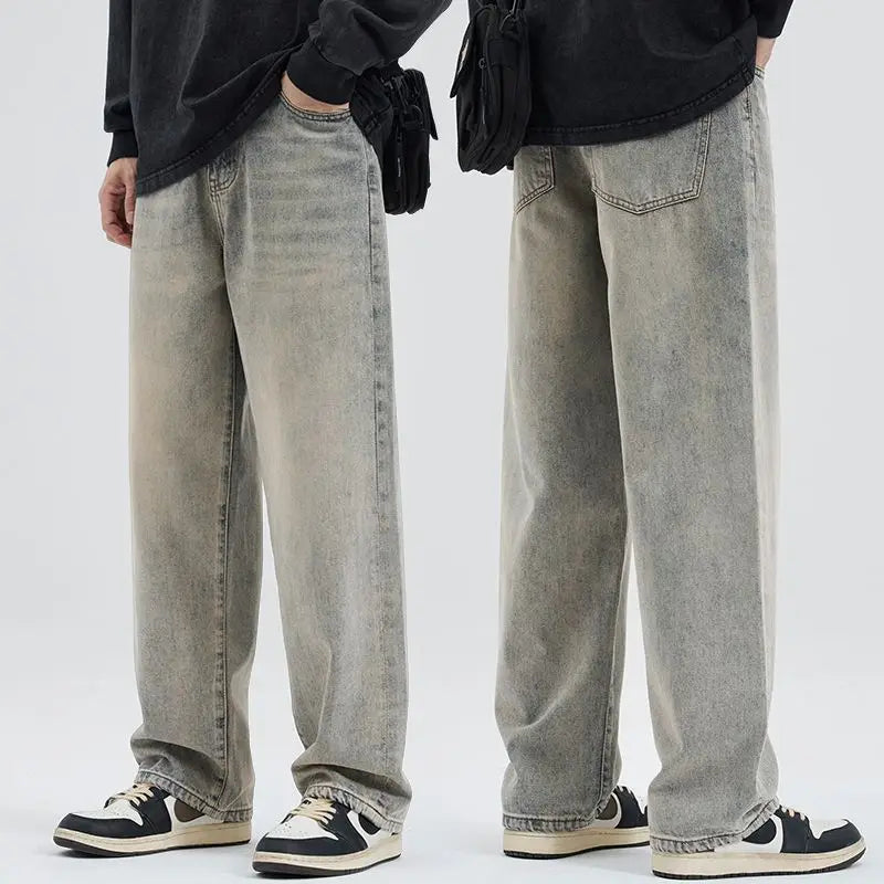 Men's Loose Wide-leg Trendy and Versatile Jeans for Spring Autumn Casual and Versatile Men's Jeans for Man Denim Pant Streetwear