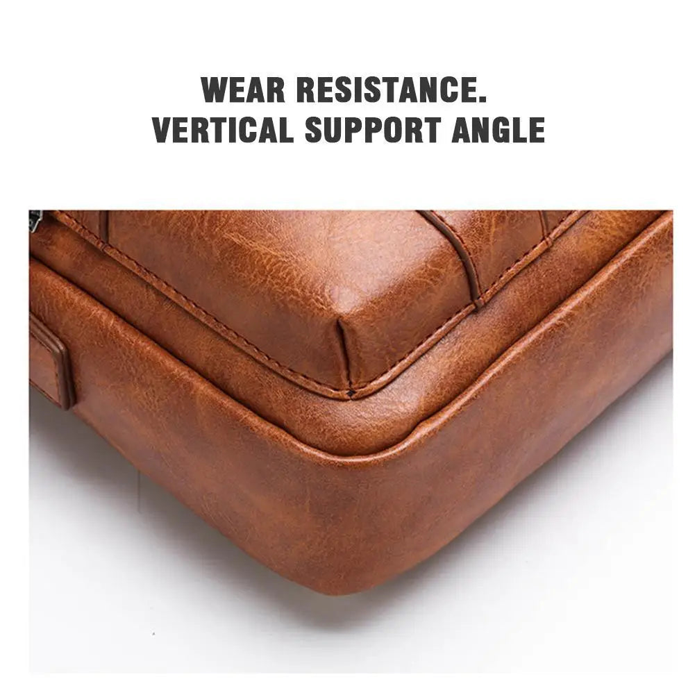 Crossbody Bag Shoulder Bags Vintage Men Handbags Large Capacity PU Leather Bag For Man Tote Bag Motorcycle Shoulder Bag