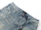 RTA Brand Men's Slim Fit Paint Graffiti Damaged Destroyed Hole Skinny Denim long Trouser Jeans Pants Streetwear