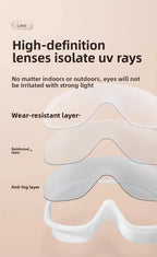 Professional Swimming Goggles Set, Large Frame Anti-Fog, Waterproof HD Lens, Includes Swim Cap for Men Women Children