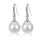 Mother's Day 925 Silver Trend Pearl Long Earrings Wedding Pendant Earrings Fashion Korean Jewelry Earrings for Women Panrty Gift