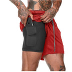 Men new Running Shorts 2 In 1 Double-deck Sport Shorts Sportswear Gym Fitness Short Pants Training Jogging Bottom Men's Clothing
