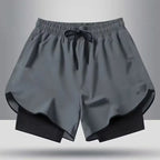 Men new Running Shorts 2 In 1 Double-deck Sport Shorts Sportswear Gym Fitness Short Pants Training Jogging Bottom Men's Clothing