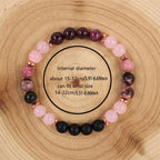 Premium Pink Stone Beaded Bracelet - Handmade Elastic Rope Bracelet - Unisex - The Best Gift for Friends and Family