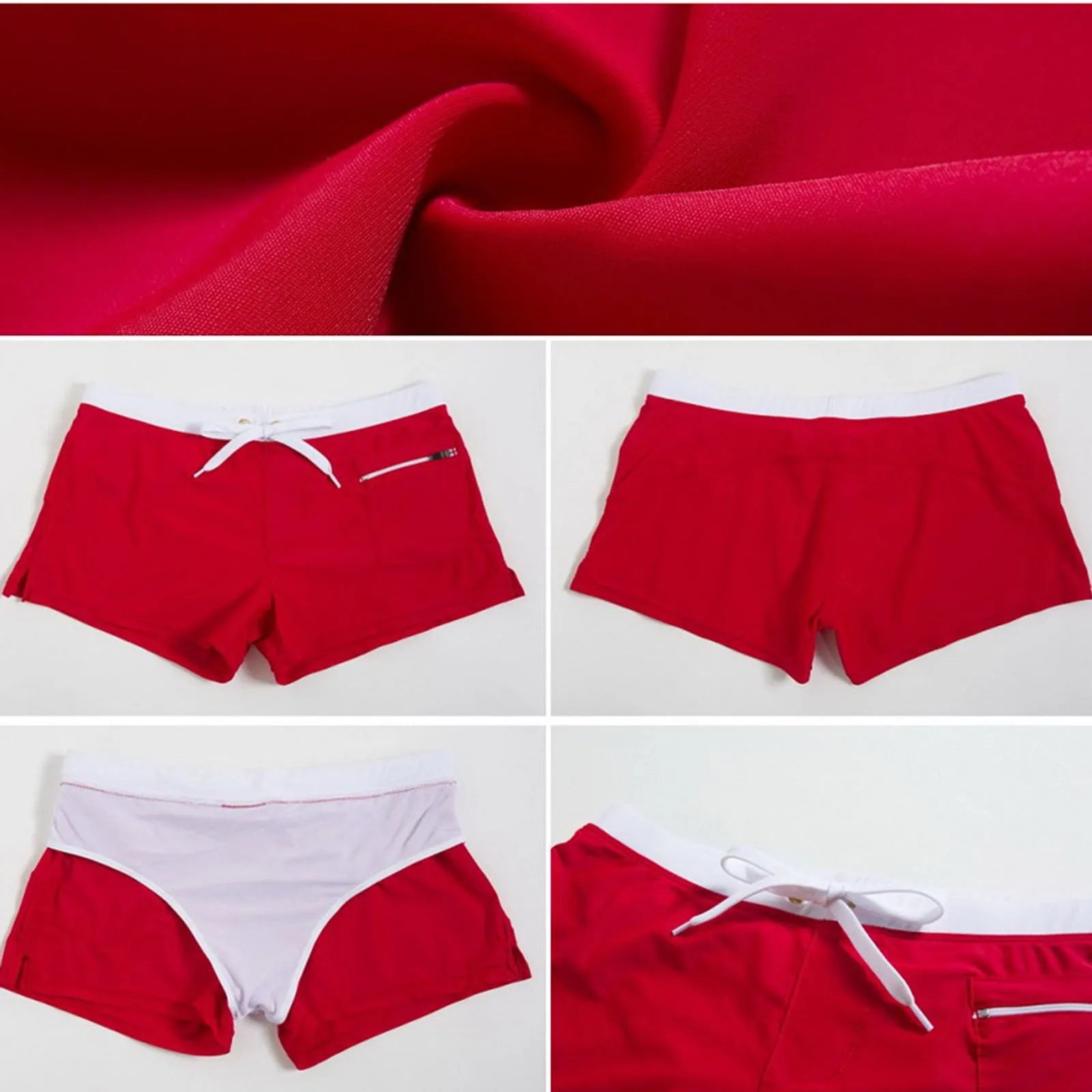Men's Swim Shorts Swim Trunks Drawstring Mesh Lining Elastic Waist Breathable Quick Dry Board Shorts to Beach Pool Summer Male