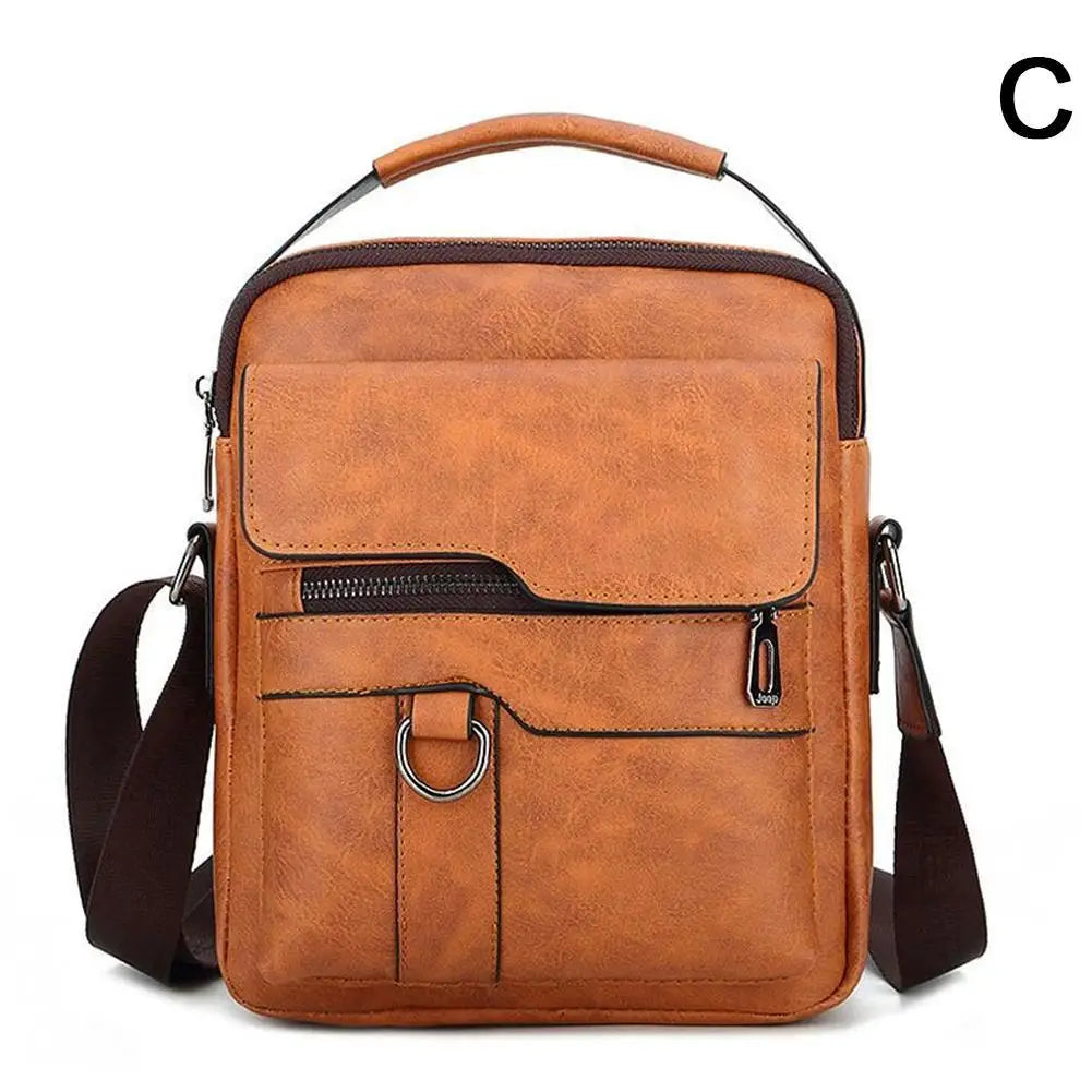 Crossbody Bag Shoulder Bags Vintage Men Handbags Large Capacity PU Leather Bag For Man Tote Bag Motorcycle Shoulder Bag