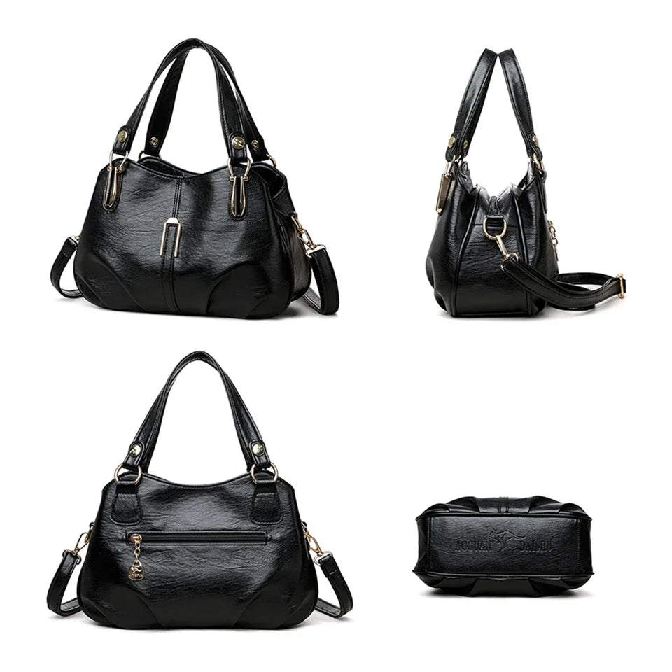 Genuine Brand Leather Women Handbag Luxury Designer Shoulder Crossbody Bags Ladies Purse Messenger Tote Bag Female Commuting Bag