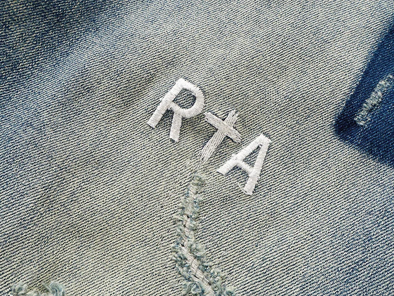 RTA Brand Men's Slim Fit Paint Graffiti Damaged Destroyed Hole Skinny Denim long Trouser Jeans Pants Streetwear