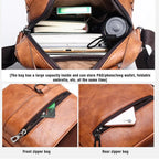 Crossbody Bag Shoulder Bags Vintage Men Handbags Large Capacity PU Leather Bag For Man Tote Bag Motorcycle Shoulder Bag