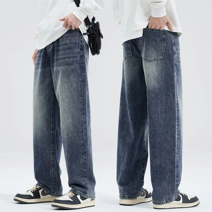 Men's Loose Wide-leg Trendy and Versatile Jeans for Spring Autumn Casual and Versatile Men's Jeans for Man Denim Pant Streetwear