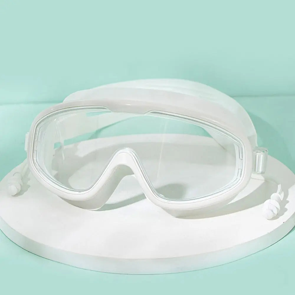 Outdoor Swim Goggles Waterproof Anti-Fog Wide View Scuba Diving Swimming Glasses with Earplugs Adult Youth Swim Eyewear