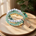 Natural Stone Crystal Beads Semi Precious Women's Bracelet Amethyst Multi Layered Combination Bracelets