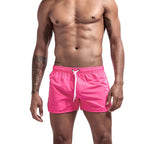 Men's Board Shorts Swim Trunks Drawstring Solid Color Quick Dry Running Swimming Pool Classic Casual Sport Black Summer Shorts
