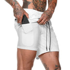 Men new Running Shorts 2 In 1 Double-deck Sport Shorts Sportswear Gym Fitness Short Pants Training Jogging Bottom Men's Clothing