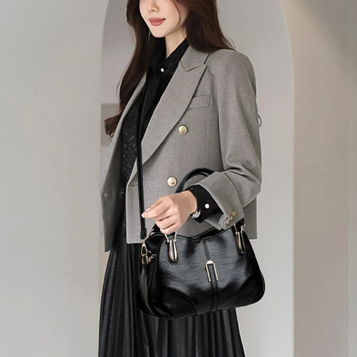 Genuine Brand Leather Women Handbag Luxury Designer Shoulder Crossbody Bags Ladies Purse Messenger Tote Bag Female Commuting Bag
