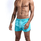 Men's Board Shorts Swim Trunks Drawstring Solid Color Quick Dry Running Swimming Pool Classic Casual Sport Black Summer Shorts