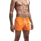 Men's Board Shorts Swim Trunks Drawstring Solid Color Quick Dry Running Swimming Pool Classic Casual Sport Black Summer Shorts