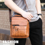 Crossbody Bag Shoulder Bags Vintage Men Handbags Large Capacity PU Leather Bag For Man Tote Bag Motorcycle Shoulder Bag