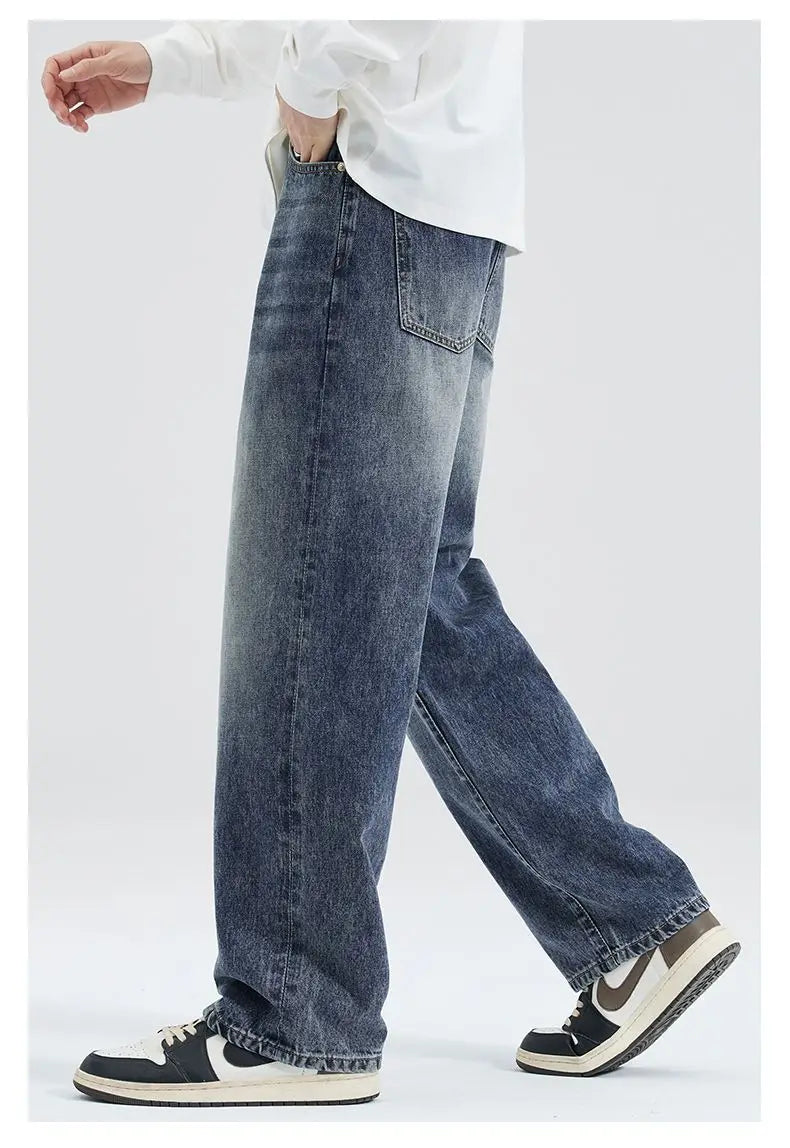 Men's Loose Wide-leg Trendy and Versatile Jeans for Spring Autumn Casual and Versatile Men's Jeans for Man Denim Pant Streetwear