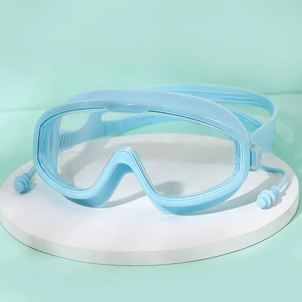 Outdoor Swim Goggles Waterproof Anti-Fog Wide View Scuba Diving Swimming Glasses with Earplugs Adult Youth Swim Eyewear