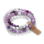 Natural Stone Crystal Beads Semi Precious Women's Bracelet Amethyst Multi Layered Combination Bracelets