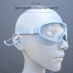 Professional Swimming Goggles Set, Large Frame Anti-Fog, Waterproof HD Lens, Includes Swim Cap for Men Women Children