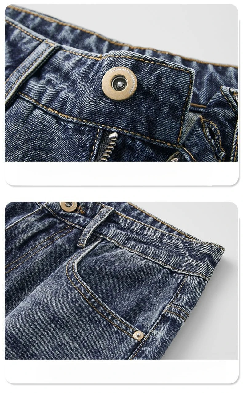 Men's Loose Wide-leg Trendy and Versatile Jeans for Spring Autumn Casual and Versatile Men's Jeans for Man Denim Pant Streetwear