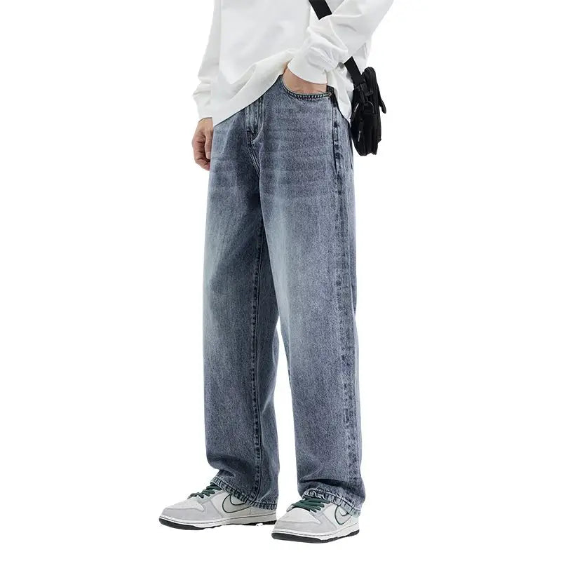 Men's Loose Wide-leg Trendy and Versatile Jeans for Spring Autumn Casual and Versatile Men's Jeans for Man Denim Pant Streetwear