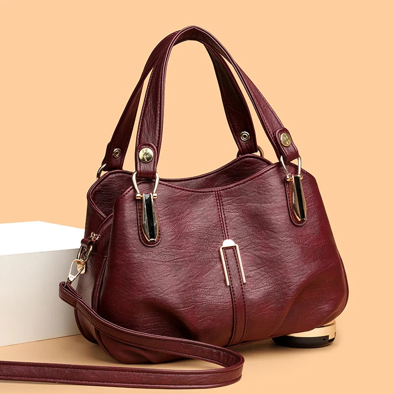 Genuine Brand Leather Women Handbag Luxury Designer Shoulder Crossbody Bags Ladies Purse Messenger Tote Bag Female Commuting Bag