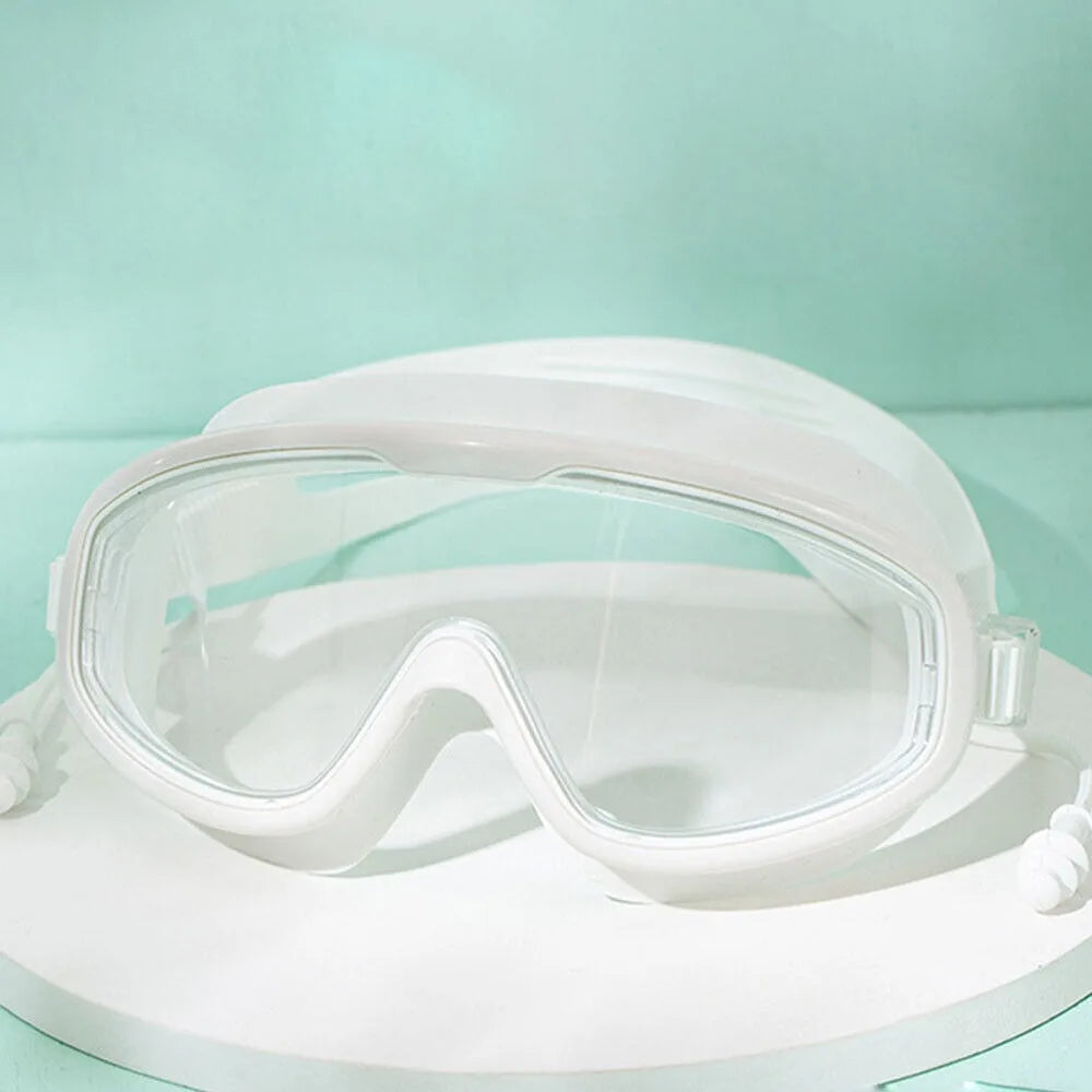 Outdoor Swim Goggles Waterproof Anti-Fog Wide View Scuba Diving Swimming Glasses with Earplugs Adult Youth Swim Eyewear