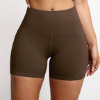 Women Sports Short With Pocketed Yoga Legging Shorts Squat Proof High Waist Fitness Tight Shorts Quick Drying Cycling Workout Gy