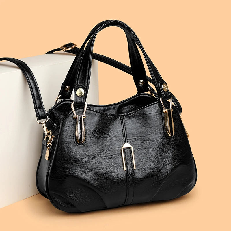 Genuine Brand Leather Women Handbag Luxury Designer Shoulder Crossbody Bags Ladies Purse Messenger Tote Bag Female Commuting Bag